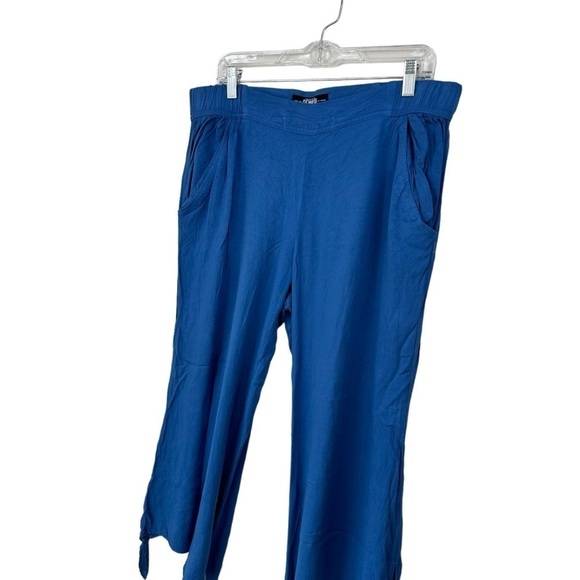 Rewash Cropped Flowy Ocean Blue Palzaao Pants, XL - Picture 3 of 8
